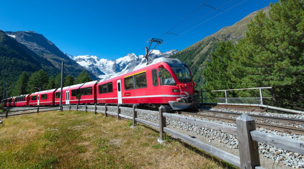 Swiss mountain train